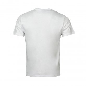 Tee-shirt col rond Levi's® Housemark Graphic en coton blanc floqué bleu marine