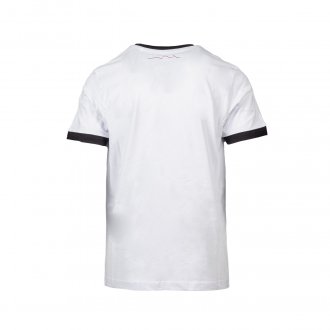 Tee-shirt col rond Teddy Smith Junior Ticlass en coton blanc floqué en noir