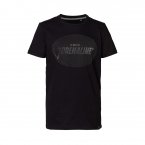 Tee-shirt col rond Petrol Industries en coton noir à logo blanc et noir en relief