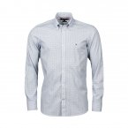 Chemise coupe ajustée Tommy Hilfiger Slim Dot Print blanche à micro motifs bleu marine