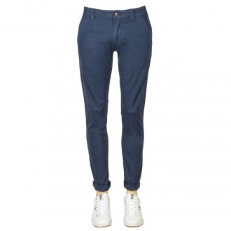 Pantalon Tommy Jeans Chino en coton stretch bleu marine