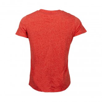 Tee-shirt col rond Tommy Jeans en coton bio mélangé rouge chiné