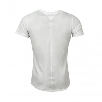 Tee-shirt col V Tommy Jeans en coton bio mélangé blanc