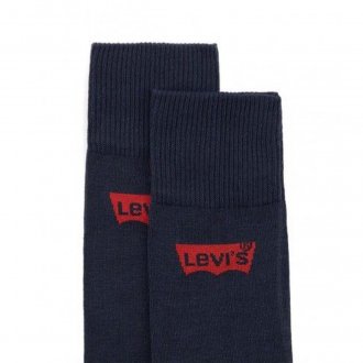 Lot de 3 paires de chaussettes hautes Levi's® en coton mélangé bleu marine chiné et bleu indigo