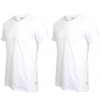 Lot de 2 tee-shirts col rond Levi's® en coton stretch blanc