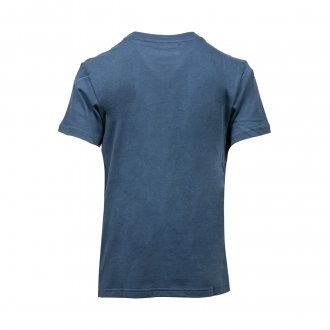 Tee-shirt col rond Adidas Junior en coton bleu marine floqué