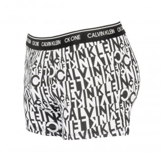 Boxer Calvin Klein en coton stretch blanc logotypé en noir