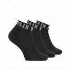 Lot de 3 paires de chaussettes basses Calvin Klein en coton mélangé stretch noir à logo gris