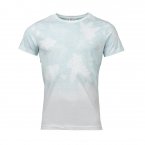Tee-shirt col rond Deeluxe Est. 74 Moguai en coton bleu ciel et blanc