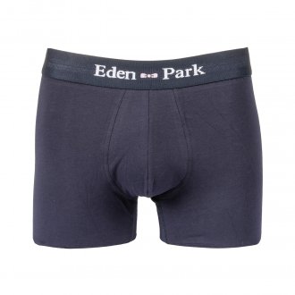 Lot de 2 boxers Eden Park en coton stretch bleu nuit et bleu indigo