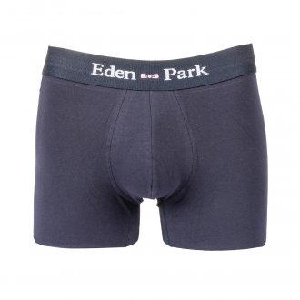 Lot de 2 boxers Eden Park en coton stretch bleu nuit et rouge