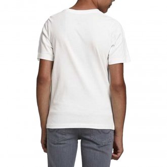 Tee-shirt col rond Jack & Jones Junior Logo en coton écru floqué