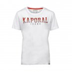 Tee-shirt col rond Kaporal Junior Mena en coton blanc floqué