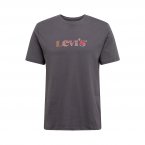 Tee-shirt col rond Levi's® en coton gris anthracite floqué