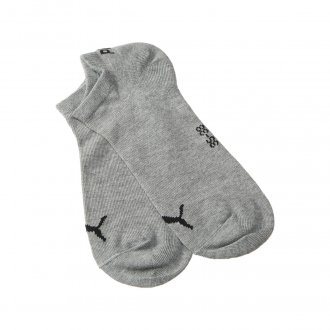 Lot de 3 paires de chaussettes Puma en coton stretch mélangé gris anthracite, gris chiné et gris clair chiné