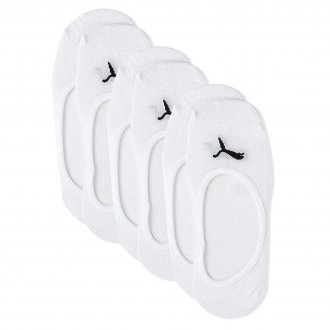 Lot de 3 paires de socquettes Puma en coton stretch mélangé blanc à logo noir