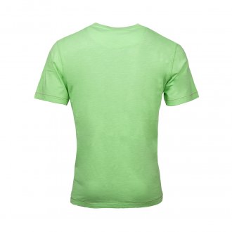 Tee-shirt manches courtes Ruckfield en coton vert pomme brodé
