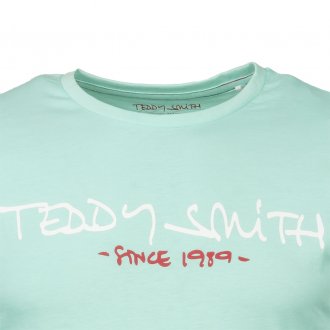 Tee-shirt col rond Teddy Smith Ticlass en coton mélangé bleu turquoise