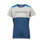 Tee-shirt col rond Teddy Smith Jody en coton mélangé colorblock gris chiné et bleu