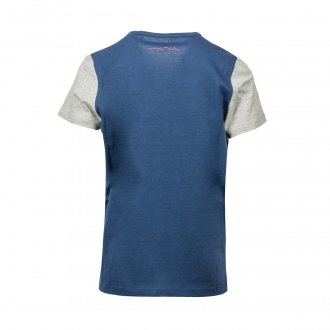 Tee-shirt col rond Teddy Smith Jody en coton mélangé colorblock gris chiné et bleu