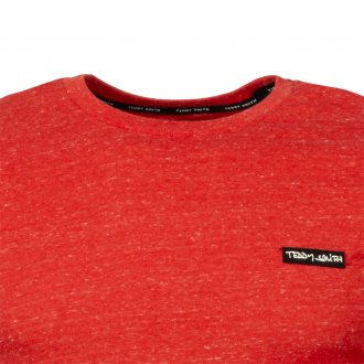 Tee-shirt col rond Teddy Smith T-Nark en coton mélangé rouge chiné