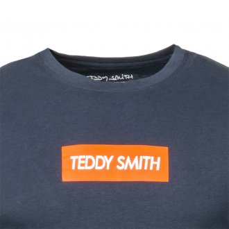 Tee-shirt col rond Teddy Smith Tesuper en coton bleu marine floqué