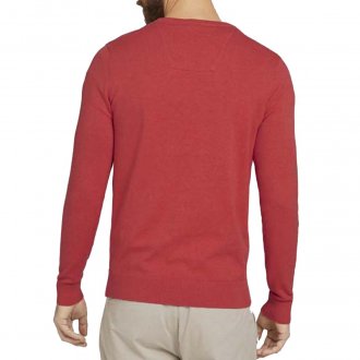 Pull col rond Tom Tailor en coton corail