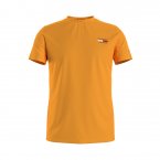 Tee shirt col rond Tommy Jeans Logo en coton bio orange floqué
