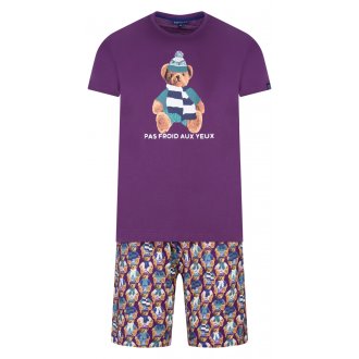 Pyjama à motifs Arthur en coton violet