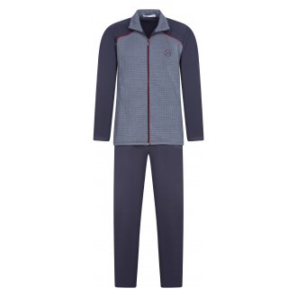 Pyjama long Christian Cane Isidor en coton mélangé gris