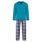 Pyjama Christian Cane Irwin 100% Coton turquoise
