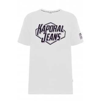 T-shirt col rond Kaporal Rois en coton biologique blanc floqué