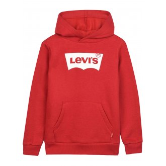 Sweat à capuche Levi's® Junior en coton mélangé rouge floqué