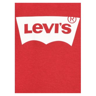 Sweat à capuche Levi's Junior en coton mélangé rouge floqué