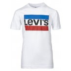 Tee-shirt col rond Levi's Junior en coton blanc floqué