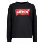 Tee-shirt manches longues col rond Levi's Junior en coton noir