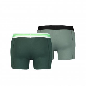 Lot de 2 Boxers Puma Underwear en coton stretch vert kaki et vert sapin