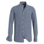 Chemise coupe slim fit Tommy Hilfiger en coton bleu marine à micro motifs