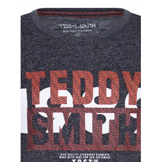 Tee-shirt col rond Teddy Smith en coton mélangé gris anthracite