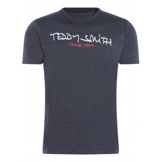 T-Shirt Teddy Smith Junior Ticlass en coton gris anthracite