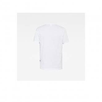 Tee-shirt G-star en coton biologique coupe droite blanc