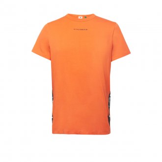 Tee-shirt G-star en coton biologique coupe droite orange