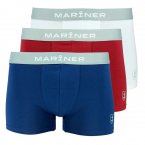 Lot de 3 boxers shortys Mariner en coton biologique multicolore