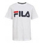 Tee Shirt col rond Fila Junior en coton organique blanc