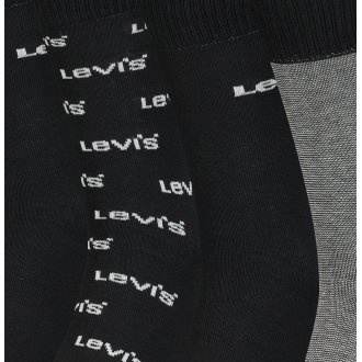 Chaussettes Levi's coton stretch noires et grises, lot de 4