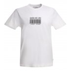 T-shirt à logo noir Guess en coton biologique blanc