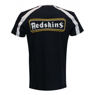T-shirt Redskins en coton bleu marine col rond à manches courtes avec bandes blanches