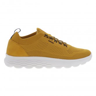 Baskets basses Geox ocre à lacets ronds slip-on