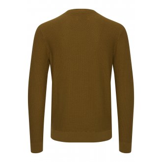 Pull col rond Casual Friday en coton camel