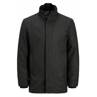 Manteau Jack & Jones Premium Dunham en laine recyclée gris anthracite